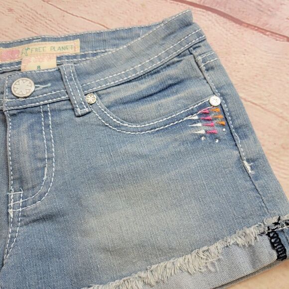Free Planet embroidered shorts 8 - Picture 2 of 4